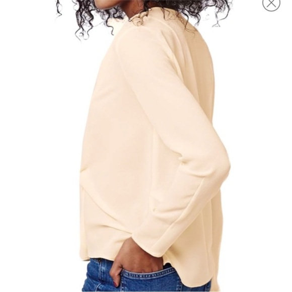 TOPSHOP Elegant Cream Twist Front Women's Top - Picture 3 of 11